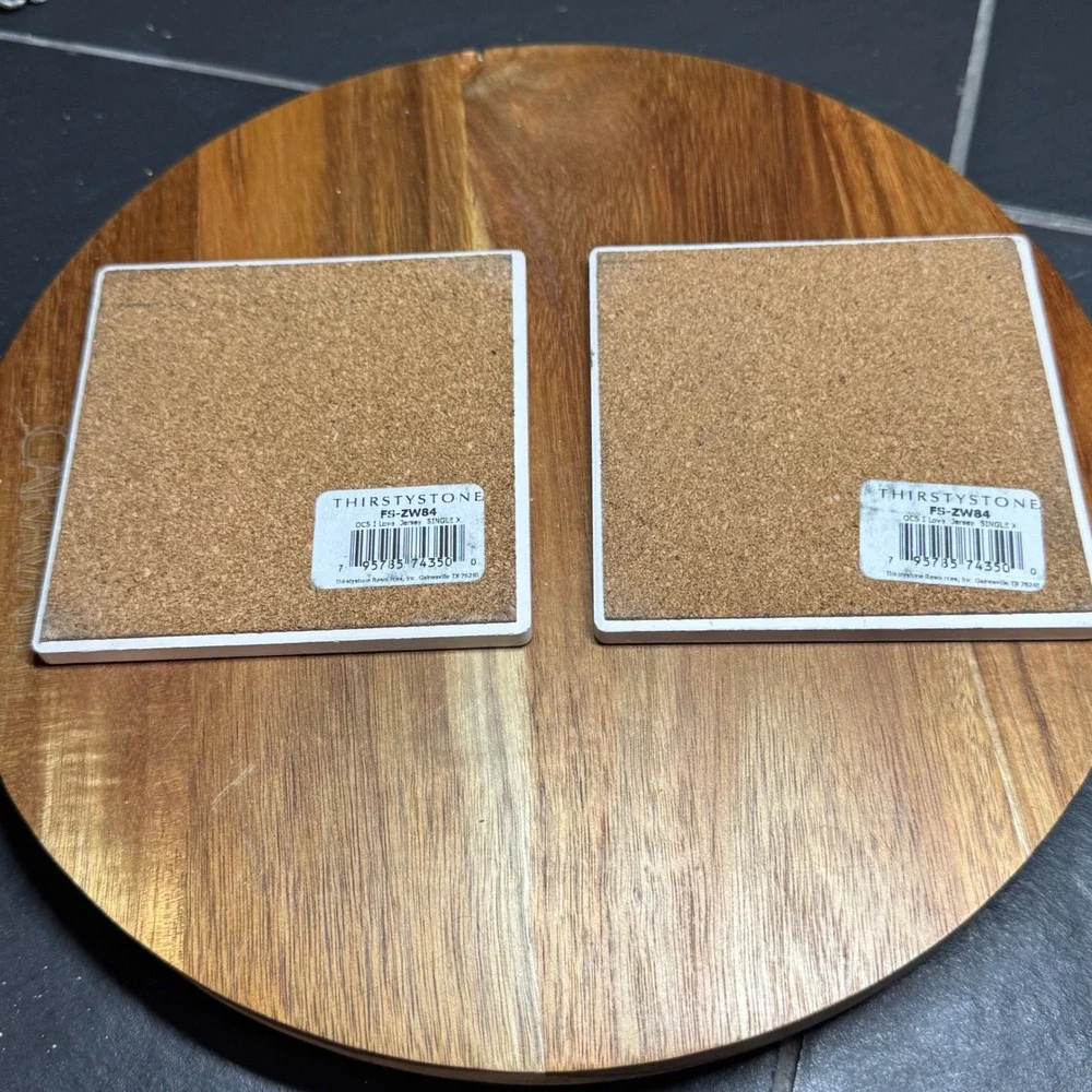 Thirstystone I Love Jersey Shore Strong Sandstone Coasters Set of 2 FS-ZW84